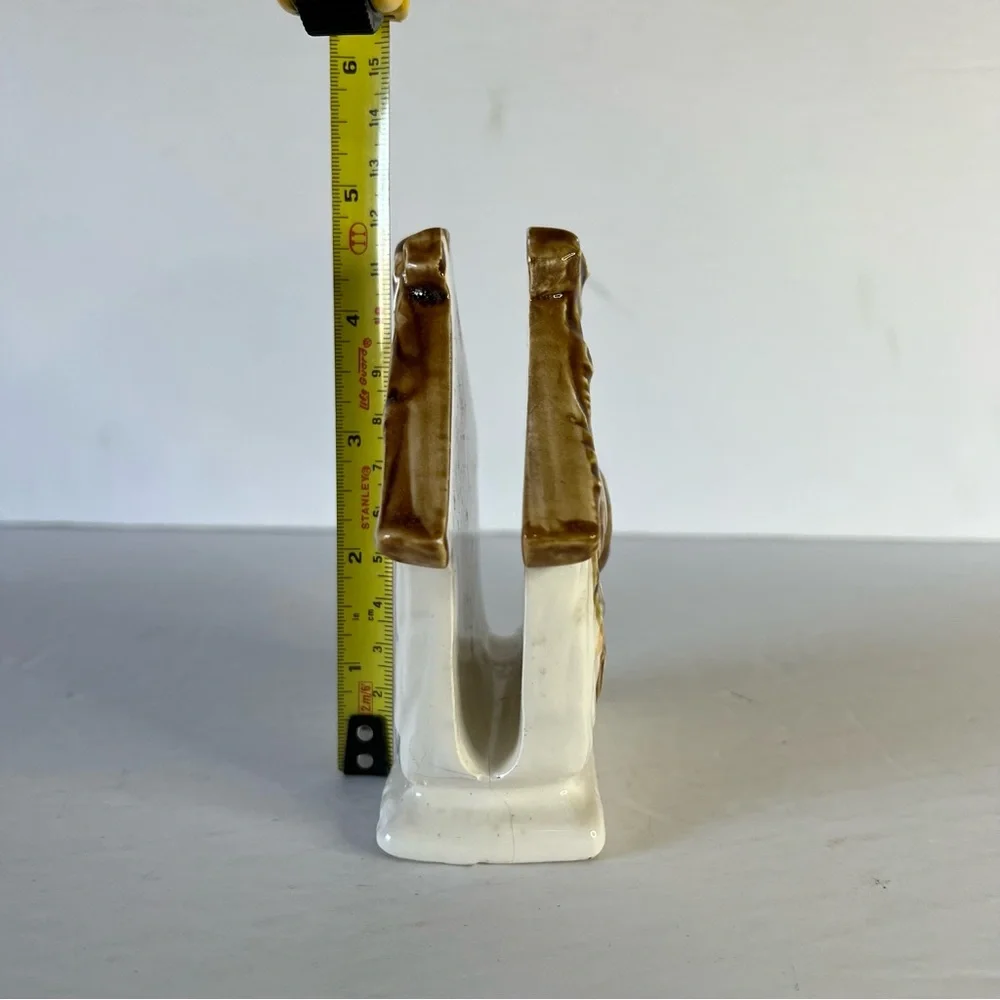 Vintage Ceramic Bird House Tree Forest Napkin or Mail Holder Cell Phone Storage